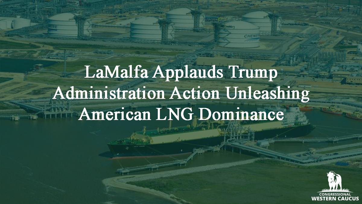 LaMalfa Applauds Trump Administration Reversing Biden’s Degradation of American LNG Dominance